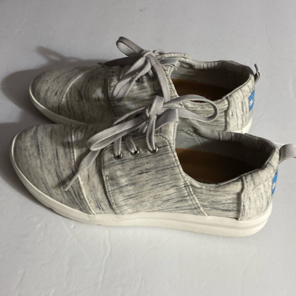 EUC TOMS DEL REY Sneakers, Birch Heather Jersey, Sz 6.5, Like new, Kicks - Picture 8 of 15